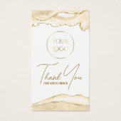 delicate perzik agaat bijsluiter visitekaartje (Voorkant)