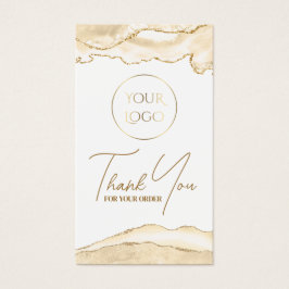 delicate perzik agaat bijsluiter visitekaartje