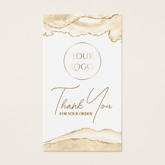 delicate perzik agaat bijsluiter visitekaartje (Voorkant)