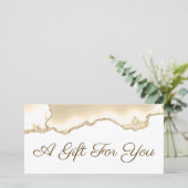 delicate perzik agaat cadeaubon (Staand voorkant)