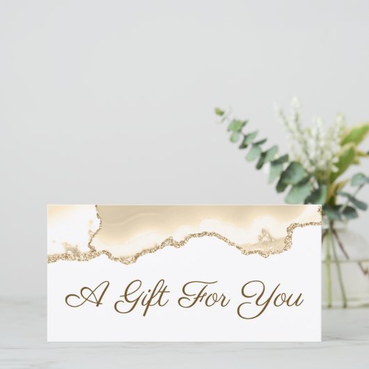 delicate perzik agaat cadeaubon (Staand voorkant)