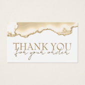 delicate perzik agaat dank u kortingskaart visitekaartje (Voorkant)