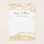 delicate perzik agaat ketting display kaart (Voorkant)