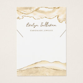 delicate perzik agaat ketting display kaart