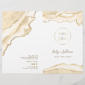 Delicate perzik agaat service menu brochure (Voorkant)