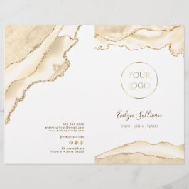 Delicate perzik agaat service menu brochure