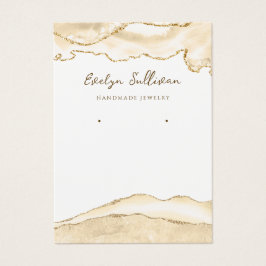 delicate perzik agaat sieraden display kaart