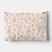 Delicate perzikkleur Waterverf Bloemen Cosmetisch Etui (Achterkant)