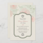 Delicate Petals uitnodiging (Voorkant / Achterkant)