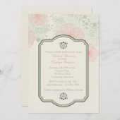 Delicate Petals Uitnodiging (Voorkant / Achterkant)