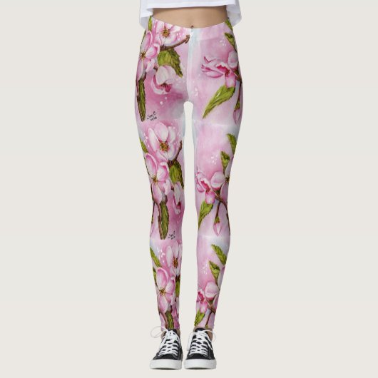 DELICATE PINK APPARATEN BLOSSOMS | LEGGINGS (Voorkant)