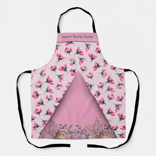 Delicate Pink Blossom Garden Schort (Voorkant)