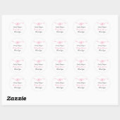 Delicate Pink Bow Baby shower Ronde Sticker (Vel)