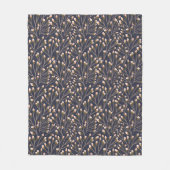 Delicate Pink Buds on Brown Branches Fleece Deken (Voorkant)