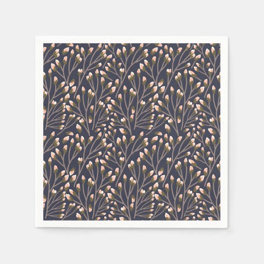 Delicate Pink Buds on Brown Branches Servet (Voorkant)