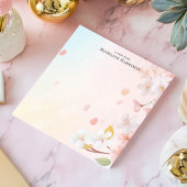 Delicate Pink Cherry Blossom Gepersonaliseerde naa Notitieblok