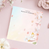 Delicate Pink Cherry Blossom Gepersonaliseerde naa Notitieblok