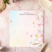 Delicate Pink Cherry Blossom Gepersonaliseerde naa Notitieblok