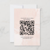 Delicate Pink Cream Floral Wedding RSVP Cards (Achterkant)