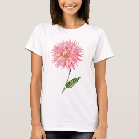 Delicate Pink Dahlia T-shirt (Voorkant)