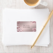 Delicate Pink Floral Address Label (Insitu)