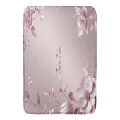 Delicate Pink Floral Bath Mat (Voorkant Verticaal)