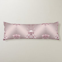 Delicate Pink Floral Body Pillow