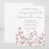 Delicate Pink Floral Branches - Weddenschap Kaart (Voorkant / Achterkant)