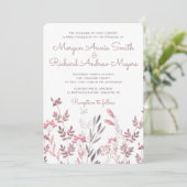 Delicate Pink Floral Branches - Weddenschap Kaart (Staand voorkant)