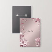 Delicate Pink Floral Button (Voorkant / Achterkant)