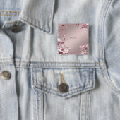 Delicate Pink Floral Button (In situ)
