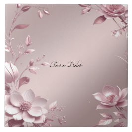 Delicate Pink Floral Ceramic Tile Tegeltje