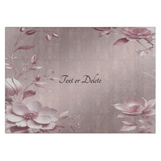 Delicate Pink Floral Cutting Board Snijplank