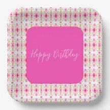 Delicate Pink Floral Designer Square