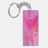 Delicate Pink Floral Elegance Sleutelhanger (Voorkant Links)