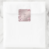 Delicate Pink Floral Frame Sticker (Tas)