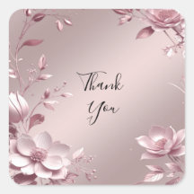 Delicate Pink Floral Frame Sticker