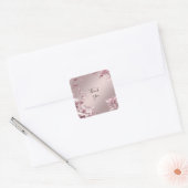 Delicate Pink Floral Frame Sticker (Envelop)