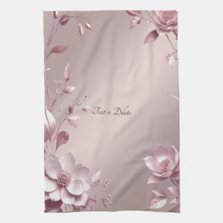 Delicate Pink Floral Kitchen Towel Theedoek