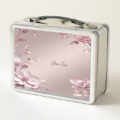 Delicate Pink Floral Lunch box (Achterkant)