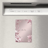 Delicate Pink Floral Magnet (Insitu (Vaatwasser))