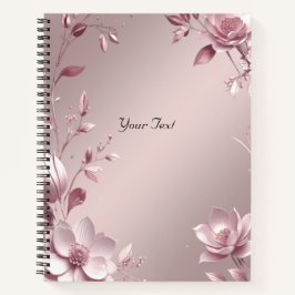 Delicate Pink Floral Notebook Notitieboek