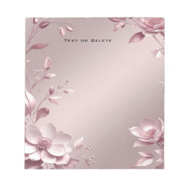 Delicate Pink Floral Notepad Notitieblok