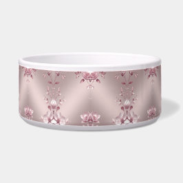 Delicate Pink Floral Pet Bowl Voerbakje