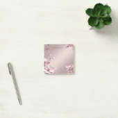 Delicate Pink Floral Post it Notes (Kantoor)
