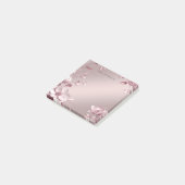 Delicate Pink Floral Post it Notes (Schuin)