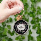 Delicate Pink Floral Wreath, Doily with Mam Sleutelhanger (Hand)