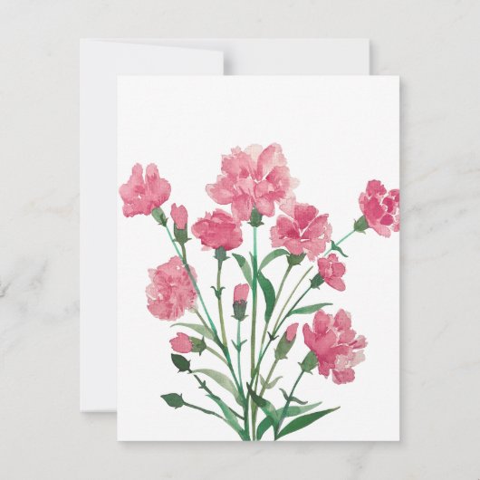 Delicate Pink Flower Collectie bruiloft RSVP Kaartje (Achterkant)