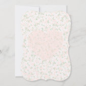 Delicate Pink Flowers Baby Shower Invitation Kaart (Achterkant)