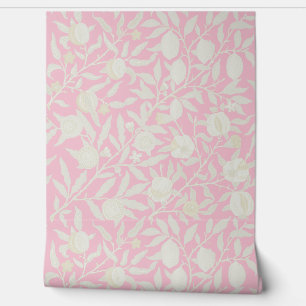 Delicate Pink in de stijl van William Morris Behang